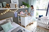 Dreviso Baby - prebaľovací pult s komodou, detská posteľ