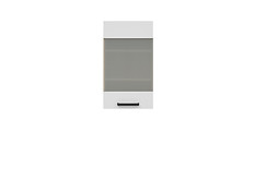 Horná vitrínová skrinka G-40/72 FVz kolekcie kuchynských zostáv SEMI LINE.
•    Jednodverová skrinka disponuje vo vnútri 2 policami.
•    Dvierka pozostávajú z tvrdeného skla. 
•    Moderný dizajn je doplnený čiernou rukoväťou jednoduchého tvaru.
•    Dodávaná v demonte. 