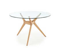 
	Máte pocit, že Vaša jedáleň potrebuje niečo výnimočné? Jedálenský stôl ASHMORE môže byť správnym riešením.

	• Stôl, ktorý zaujme špecifickým dizajnom a zároveň poskytne dostatok miesta k rodinným obedom.

	• Vzhľad sa zakladá na okrúhlej doske z číreho skla.

	• Sympatie sú doplnená originálnou drevenou podnožou (dubové drevo). Tá sa postará aj o dobrú stabilitu.

	• Tento skvost určite ocení aj každá návšteva.

	• Farba: sklo prehľadné/ prírodné drevo

	• Maximálna nosnosť stola je do 40kg.

	• Stôl je dodávaný v demonte.

	 

	Farba stola na Vašom monitore sa nemusí zhodovať so skutočným farebným prevedením produktu.
