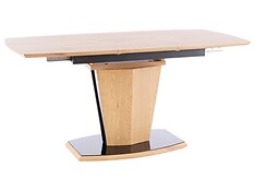 
	
		Dizajnovo zaujímavý jedálenský stôl HOUSTON sa stane centrálnym bodom každej jedálne.
	
		• Jedinečný vzhľad spočíva v doske, ktorú je možné roztiahnuť až do 160 cm.
	
		• Vizuál dopĺňa originálna mohutná podnož a podstavcová doska.
	
		• Zásluhou farebnej kombinácie sa stane dekoráciou celej izby.
	
		• Maximálna nosnosť stola je do 40 kg.
	
		• Materiál: doska - MDF + dyha; podnož - MDF + dyha + sklo
	
		• Farba: dub/ dub + čierny lak
	
		• Dodávaný v demonte.
	
		 
	
		Farba stola na Vašom monitore sa nemusí zhodovať so skutočným farebným prevedením produktu. 


	 
