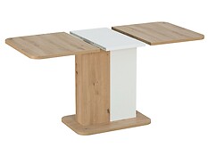 
	
		Dizajnovo zaujímavý jedálenský stôl NEXT sa stane centrálnym bodom každej jedálne.
	
		• Jedinečný vzhľad spočíva v doske, ktorú je možné roztiahnuť až do 145 cm.
	
		• Vizuál dopĺňa originálna mohutná podnož a podstavcová doska.
	
		• Zásluhou farebnej kombinácie duba a bielej matnej sa stane dekoráciou celej izby.
	
		• Maximálna nosnosť stola je do 40 kg.
	
		• Materiál: laminovaná doska
	
		• Farba: dub Artisan/ biela matná
	
		• Dodávaný v demonte.
	
		 
	
		Farba stola na Vašom monitore sa nemusí zhodovať so skutočným farebným prevedením produktu. 


	 
