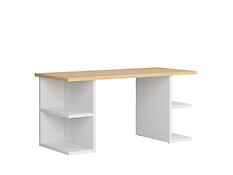 Charakteristika: 

•   Praktický písací stôl z kolekcie NANDU.
•   Moderný stôl ponúka dosku dlhú 160 cm.
•   Na uskladnenie učebníc a zošitov poslúži úložný priestor v podobe bočných otvorených políc.
•   Lakovaná doska sa vyznačuje zvýšenou odolnosťou proti poškriabaniu.
•   Dodávaný v demonte.

Výhodou kolekcie NANDU je dizajn založený na výbere predného čela zásuvky dodávajúci nábytku originalitu a štýl. Kolekcia ponúka trend, ktorý vyzerá naozaj výborne a vytvorí z každej študentskej izby dokonalé miesto.