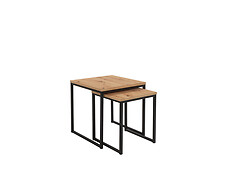Charakteristika: 

•   Sada 2 praktických konferenčných stolíkov AROZ.
•   Stolíky sa vyznačujú jednoduchým dizajnom.
•   Stolíky pozostávajú z vrchnej dosky bez akýchkoľvek ozdobných detailov.
•   Stabilita je zabezpečená kovovou konštrukciou.
•   Zostava sa skladá zo stolíkov LAW/40 a LAW/50. Teda máte k dispozícii stolíky s vrchnou plochou 40x40cm a 50x50cm. 
•   Maximálna nosnosť stolíkov je do 15kg.
•   Dodávané v demonte.

Farba stolíka na Vašom monitore sa nemusí zhodovať so skutočným farebným prevedením produktu.