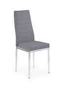 
	Charakteristika:

	
	• Kovová jedálenská stolička.
	• Ekokoža + chrómovaná oceľ.
	• Farba: chróm/eco koža siva.

