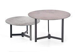 
Konferenčný stolík TWINS pozostáva zo sady dvoch kusov a je určený milovníkom moderného nábytku.
• Zaujme okrúhlou sklenenou doskou s imitáciou kameňa (sivá/ hnedá).
• Kovová konštrukcia (čierna) pozostáva z troch nôh, ktoré sa spájajú v strede pre lepšiu stabilitu.
• Svojim úspornými rozmermi vhodné do menších obývacích priestorov.
• Dodávané v demonte.



Farba stolíka na Vašom monitore sa nemusí zhodovať so skutočným farebným prevedením produktu.
