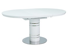 
	Jedálenský stôl STRATOS predstavuje moderný prvok nábytku do každej jedálne.

	• Dizajn je založený na okrúhlej doske, ktorú je možné rozšíriť až do 160 cm.

	• Mohutná podnož s podstavcovou doskou dodávajú produktu luxusný vzhľad.

	• Zásluhou jedinečného dizajnu je farebná kombinácia bieleho laku s nerezovou oceľou.

	• Materiál: Doska - MDF + tvrdené sklo, Telo: MDF + nerezová oceľ.

	• Jednoduchá montáž.

	 

	Farba stola na Vašom monitore sa nemusí zhodovať so skutočným farebným prevedením produktu.
