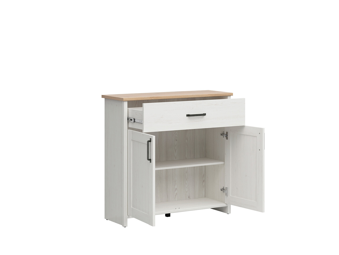 Komoda LOKSA KOM2D1S borovica biela andersen