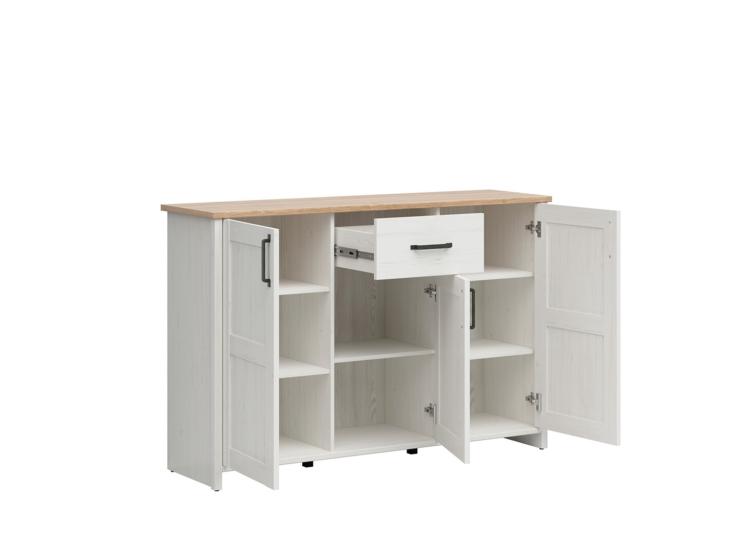 Komoda LOKSA KOM3D1S borovica biela andersen