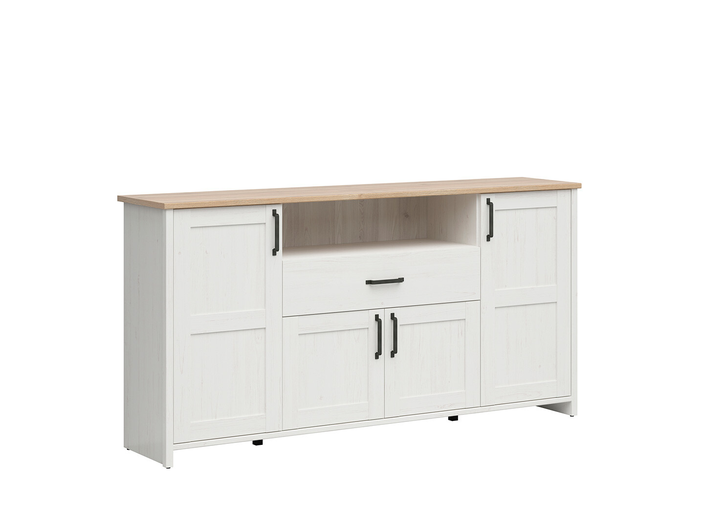 Komoda LOKSA KOM4D1S borovica biela andersen