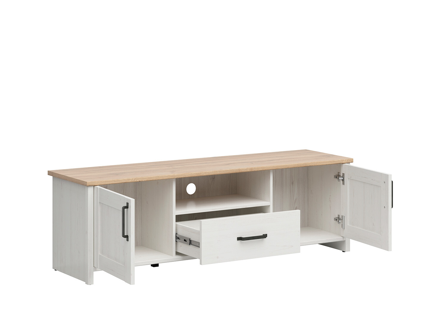 TV skrinka LOKSA RTV2D1S borovica biela andersen