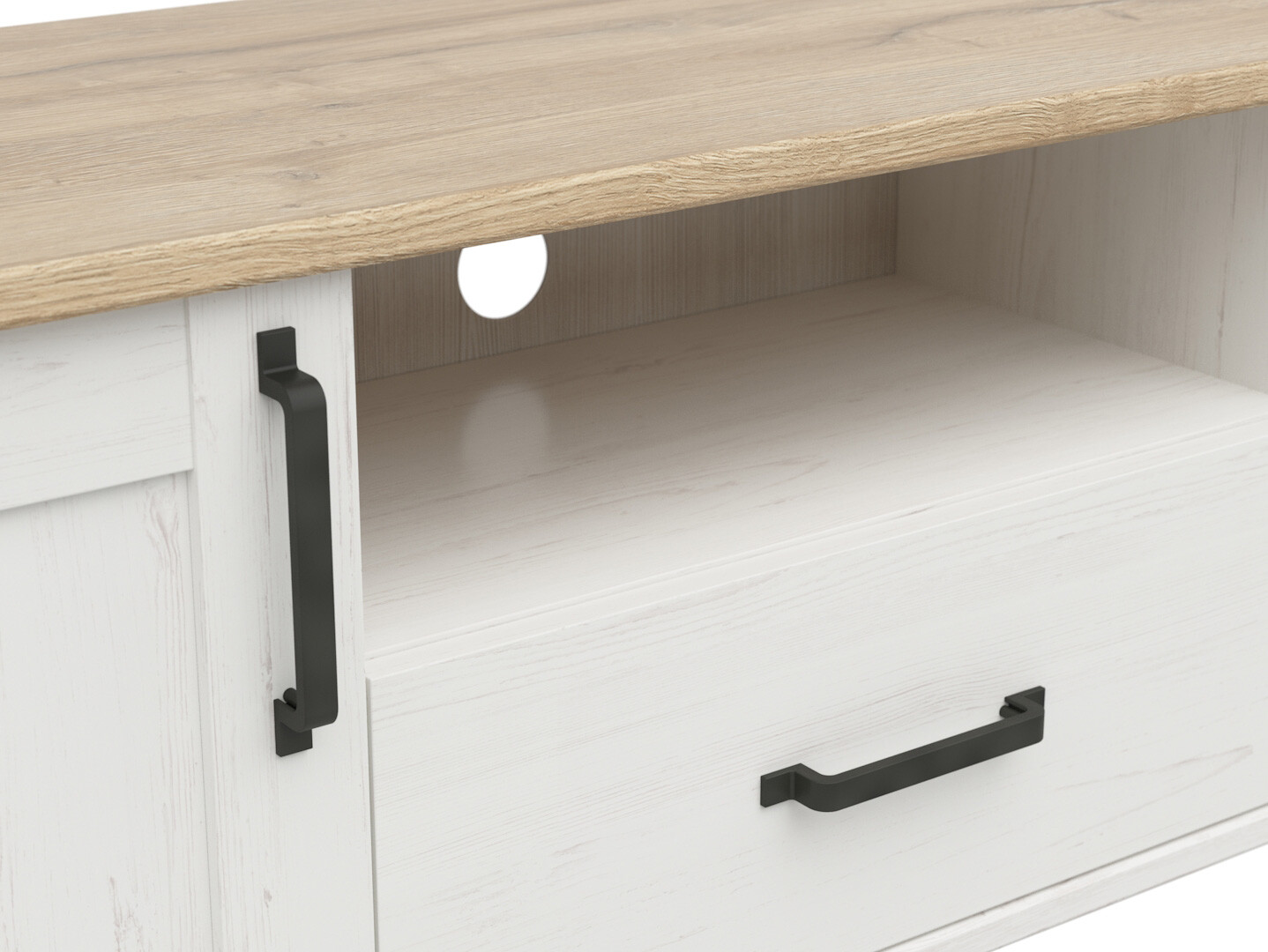 TV skrinka LOKSA RTV2D1S borovica biela andersen