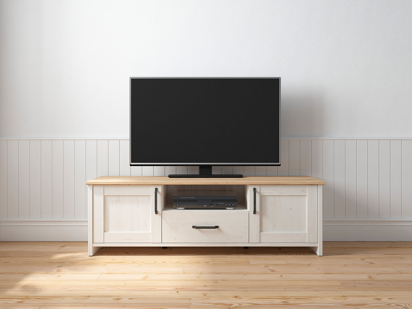 TV skrinka LOKSA RTV2D1S borovica biela andersen