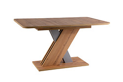 
	
		Rozkladací jedálenský stôl EXEL slúži ako centrálny element jedálne, pri ktorom sa môže stretnúť celá rodina.
		• Model funguje dokonale a jedinečný štýl je odkazom modernosti a praktickosti.
		• Stôl určený k rôznym príležitostiam ponúka dve veľkostné varianty plochy a je možné ho rozložiť až do dĺžky 180 cm.
		• Stôl zaujme nielen svojou plochou, ale rovnako dvomi elegantnými navzájom prekríženými podnožami a podstavcovou doskou.
		• Materiál: laminovaná doska
	
		• Farba: dub wotan/ strieborna
	
		• Maximálne zaťaženie stola je do 60kg.
		• Stôl je dodávaný v demonte.
	
		 
	
		Farba stola na Vašom monitore sa nemusí zhodovať so skutočným farebným prevedením produktu.


	 
