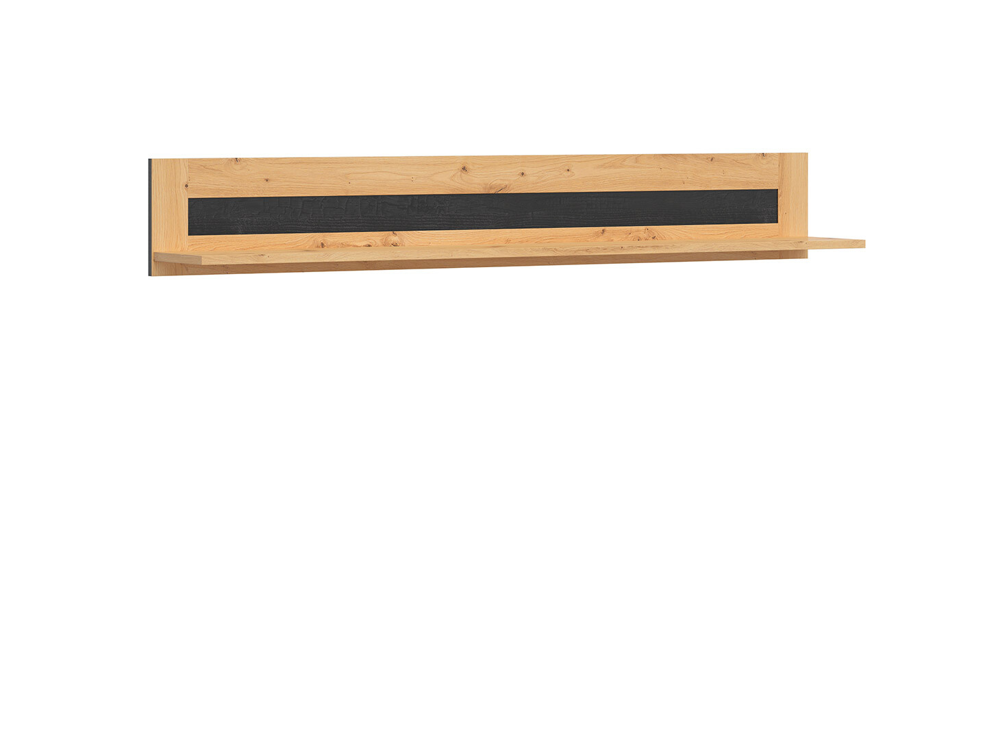 Polica OSTIA POL/160 dub artisan/čierny lesk