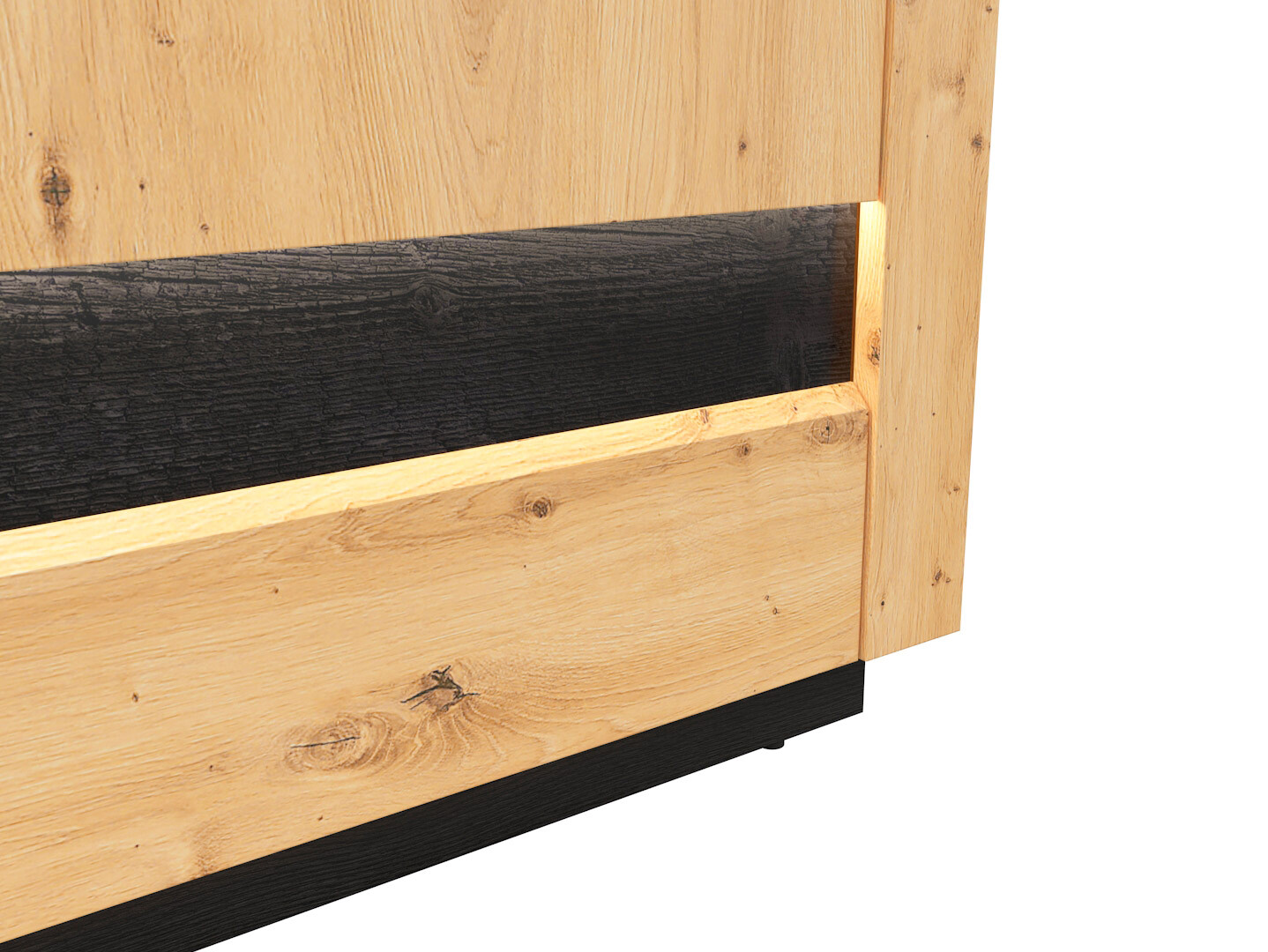 Vitrína OSTIA REG1D1W2S/15/10 dub artisan/čierny lesk