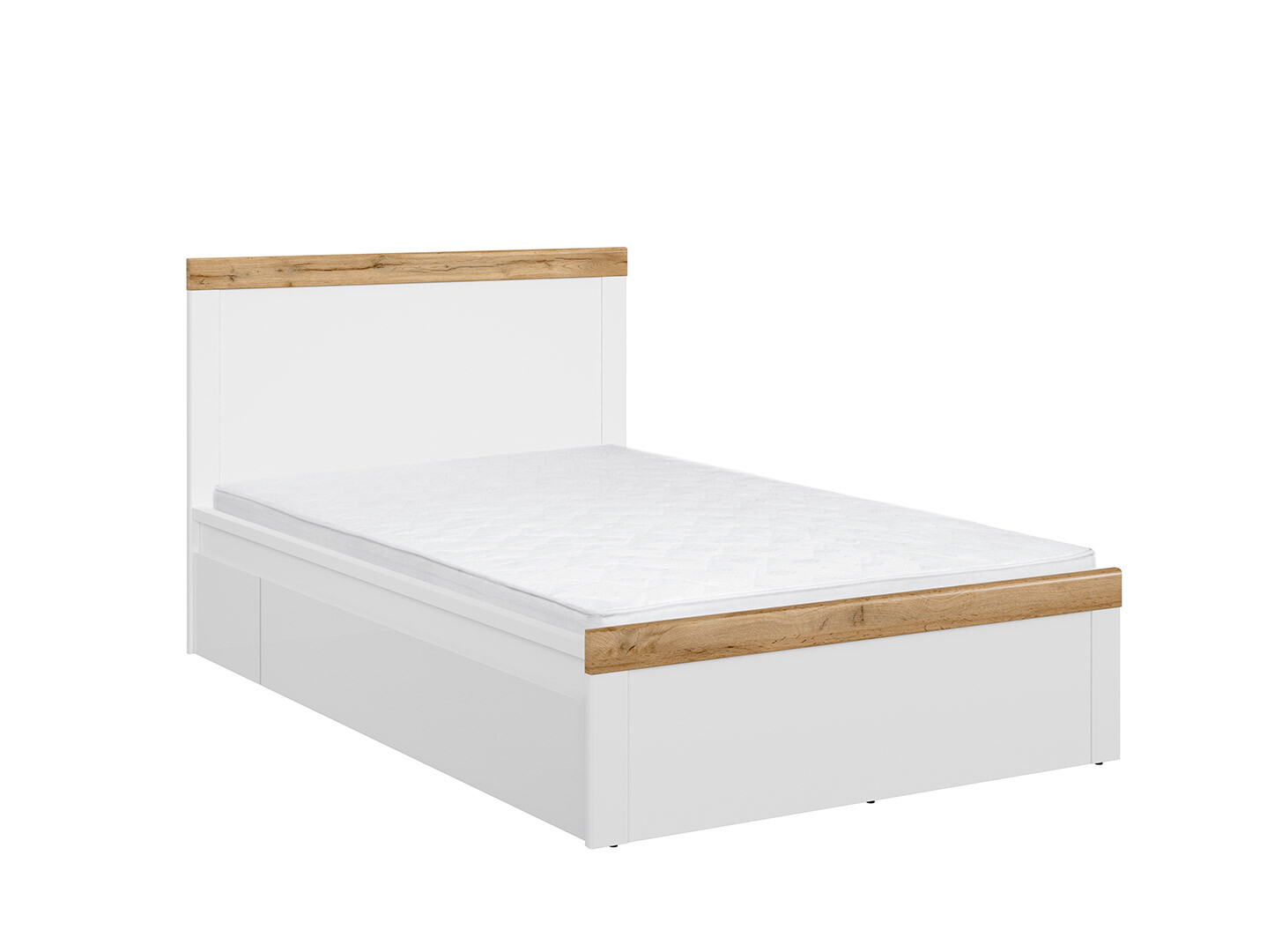 Posteľ HOLTEN LOZ/120 biely/dub wotan