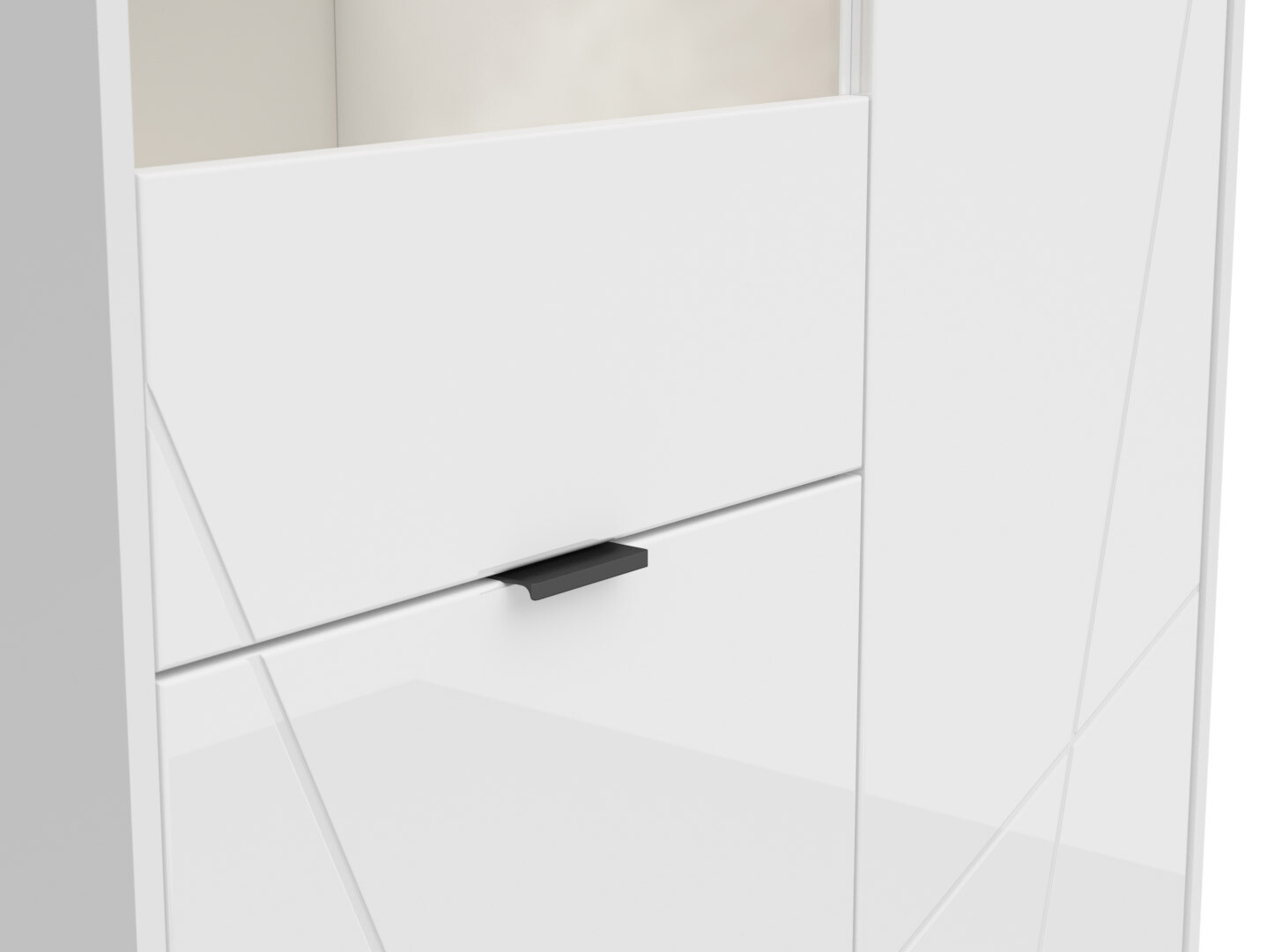 Vitrína FORN REG2D1W biely lesk