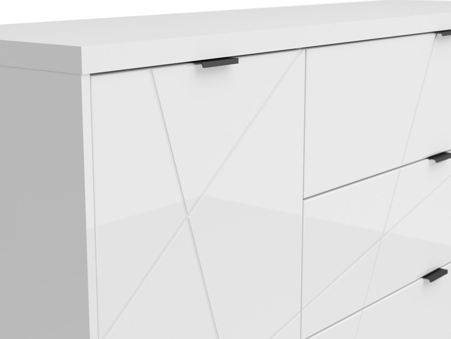 Komoda FORN KOM1D3S biely lesk