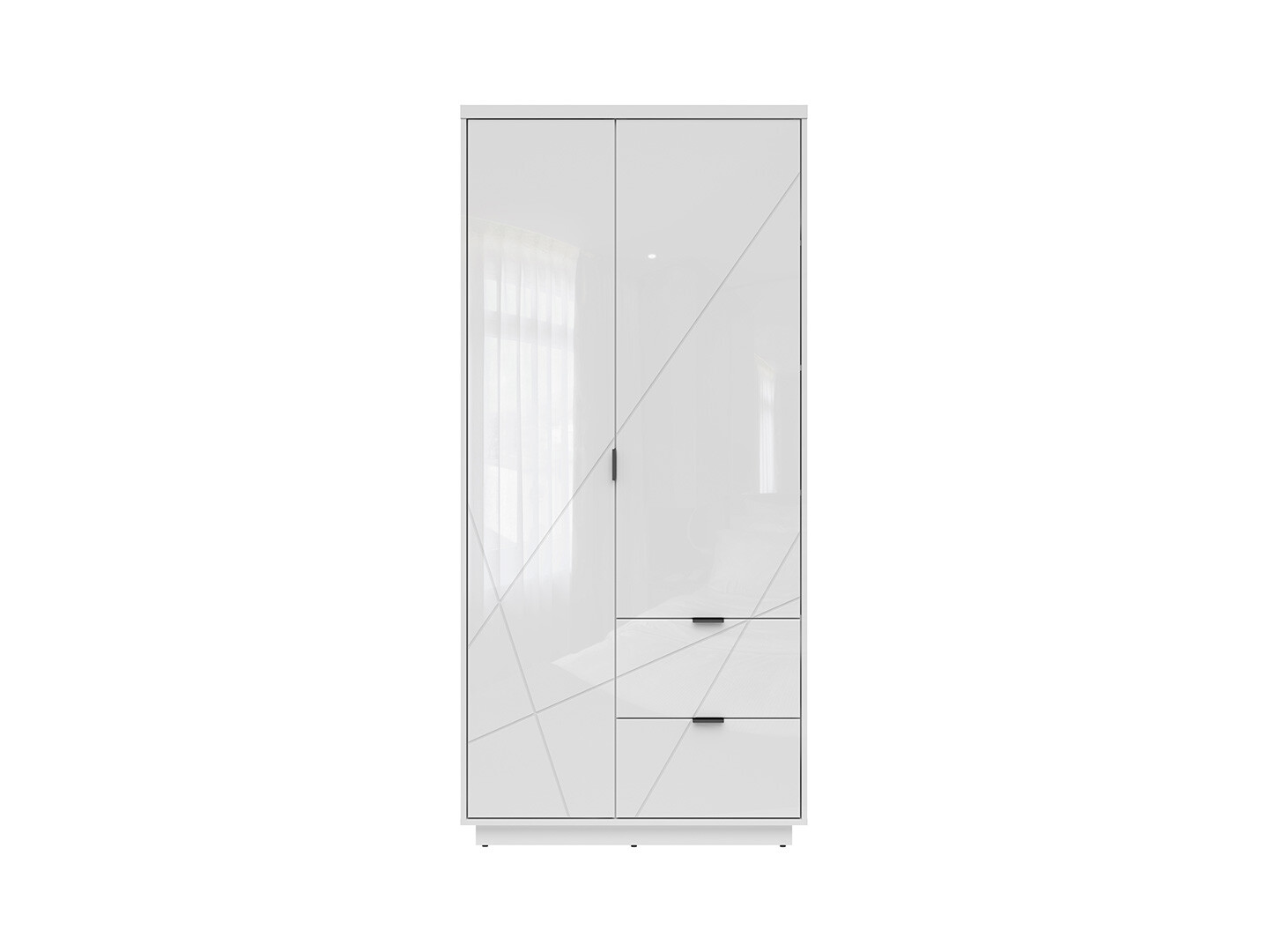 Skriňa FORN SZF2D2S biely lesk