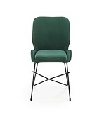 
	Stolička HALMAR K454 je dokonalým prvkom do každej modernej jedálne.

	• Dizajn je založený na kovovej čiernej konštrukcii, ktorá vizuálne nadľahčuje celý model.

	• Látkové čalúnenie je potiahnuté po celom operadle a sedadle (látka Velvet) v tmavozelenom prevedení.

	• Maximálna nosnosť stoličky je do 100kg.

	• Dodávaná v demonte.

	 

	Farba stoličky na Vašom monitore sa nemusí zhodovať so skutočným farebným prevedením produktu.
