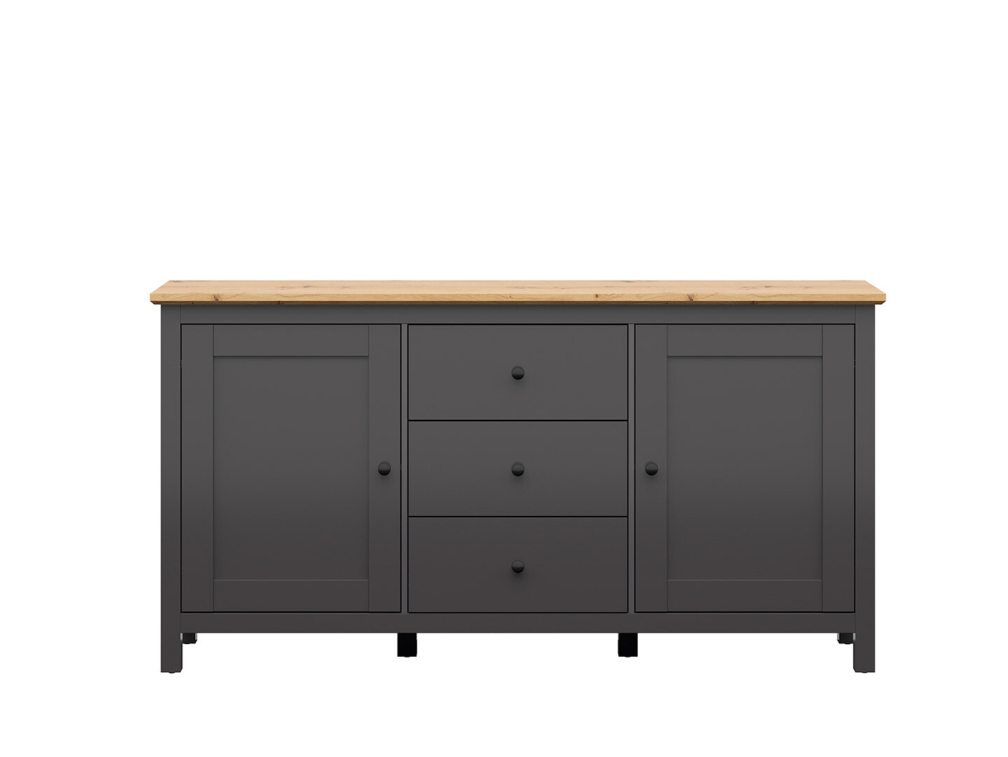 Komoda HESEN KOM2D3S/10/19 grafit/dub artisan
