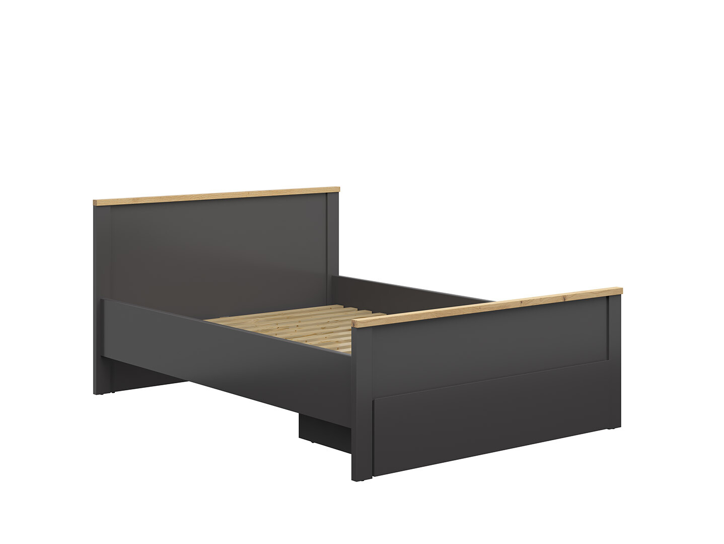 Posteľ HESEN LOZ1S/140 grafit/dub artisan