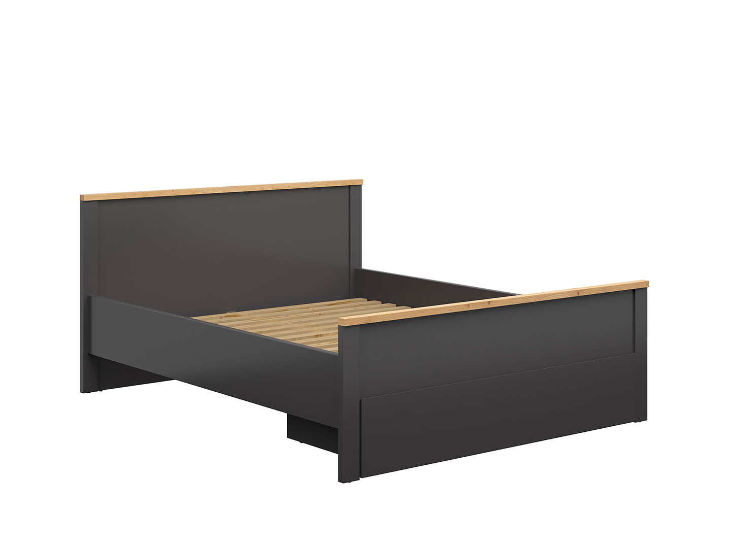 Posteľ HESEN LOZ1S/160 grafit/dub artisan