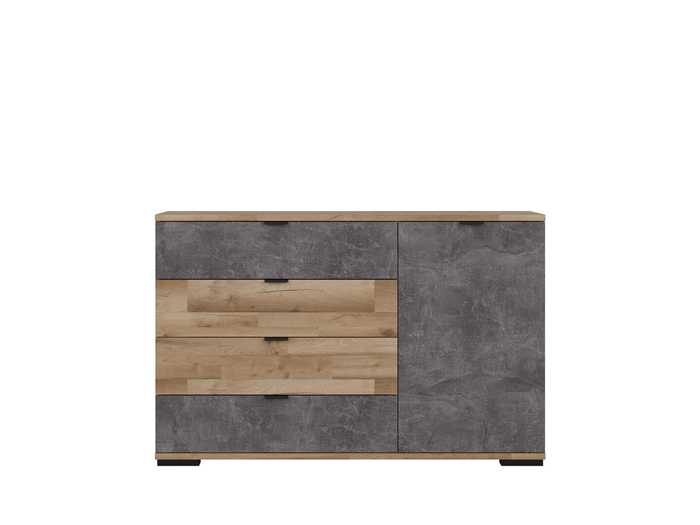 Komoda ARICA KOM1D4S Dub Silva/beton