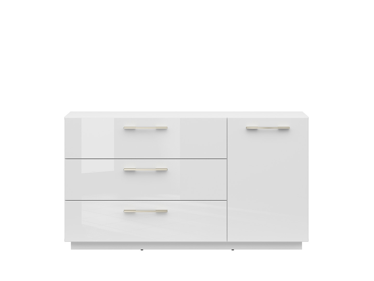 Komoda FL SMART KOM1D3S biela alpská/biely lesk