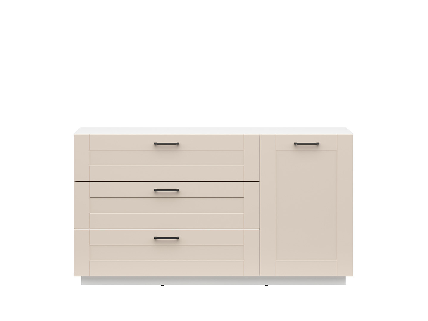 Komoda FL SMART KOM1D3S biela alpská/béžový piesok