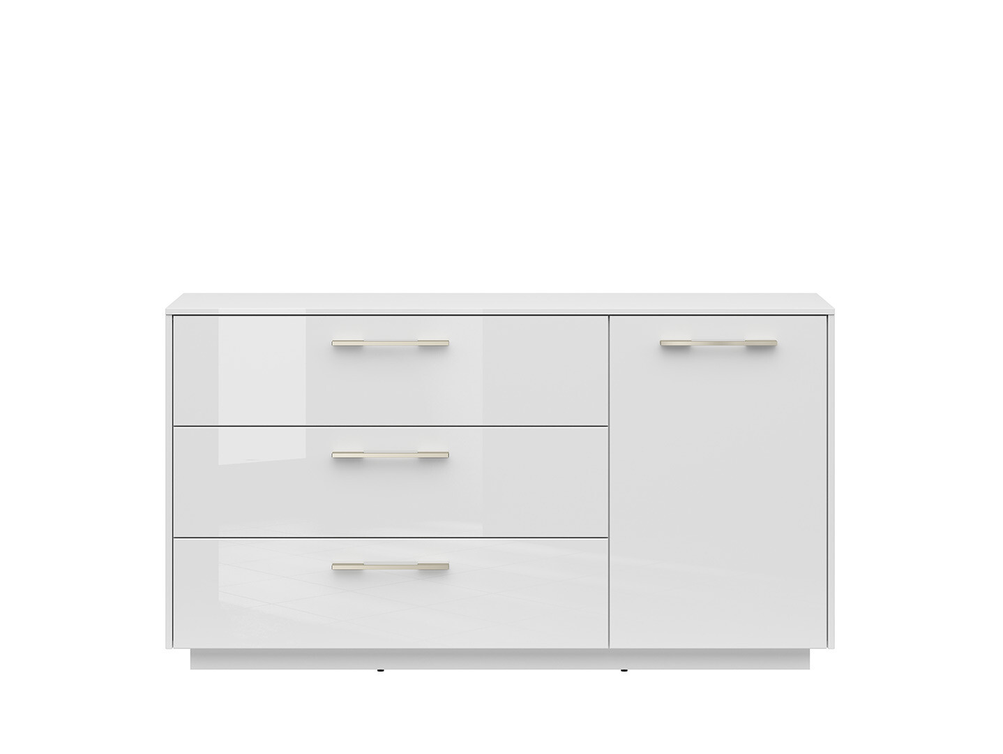Komoda FL SMART KOM1D3S biela alpská/biely lesk
