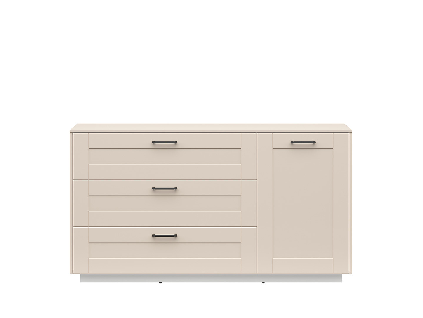 Komoda FL SMART KOM1D3S biela alpská/béžový piesok
