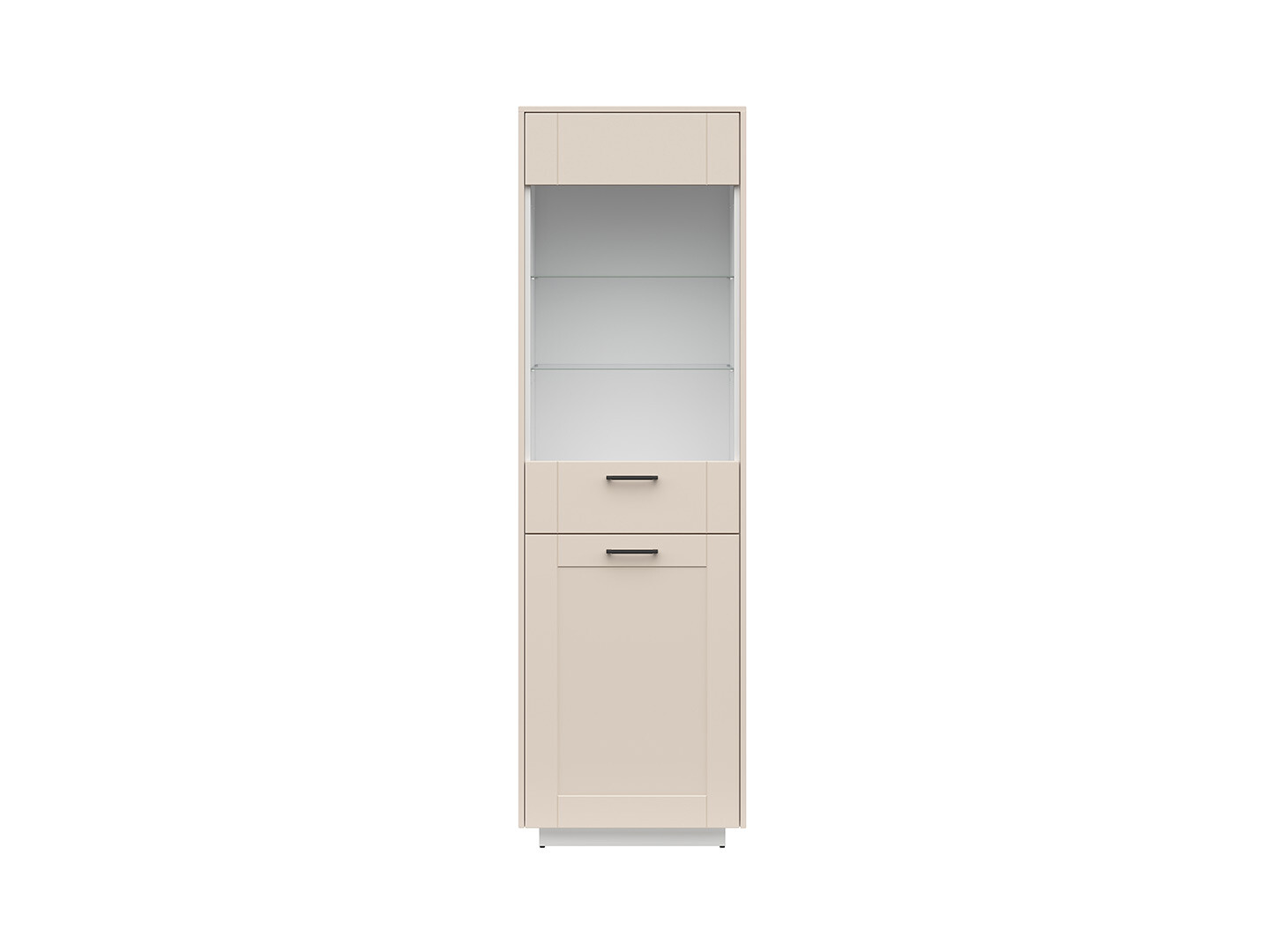 Vitrína FL SMART REG1D1W biela alpská/béžový piesok