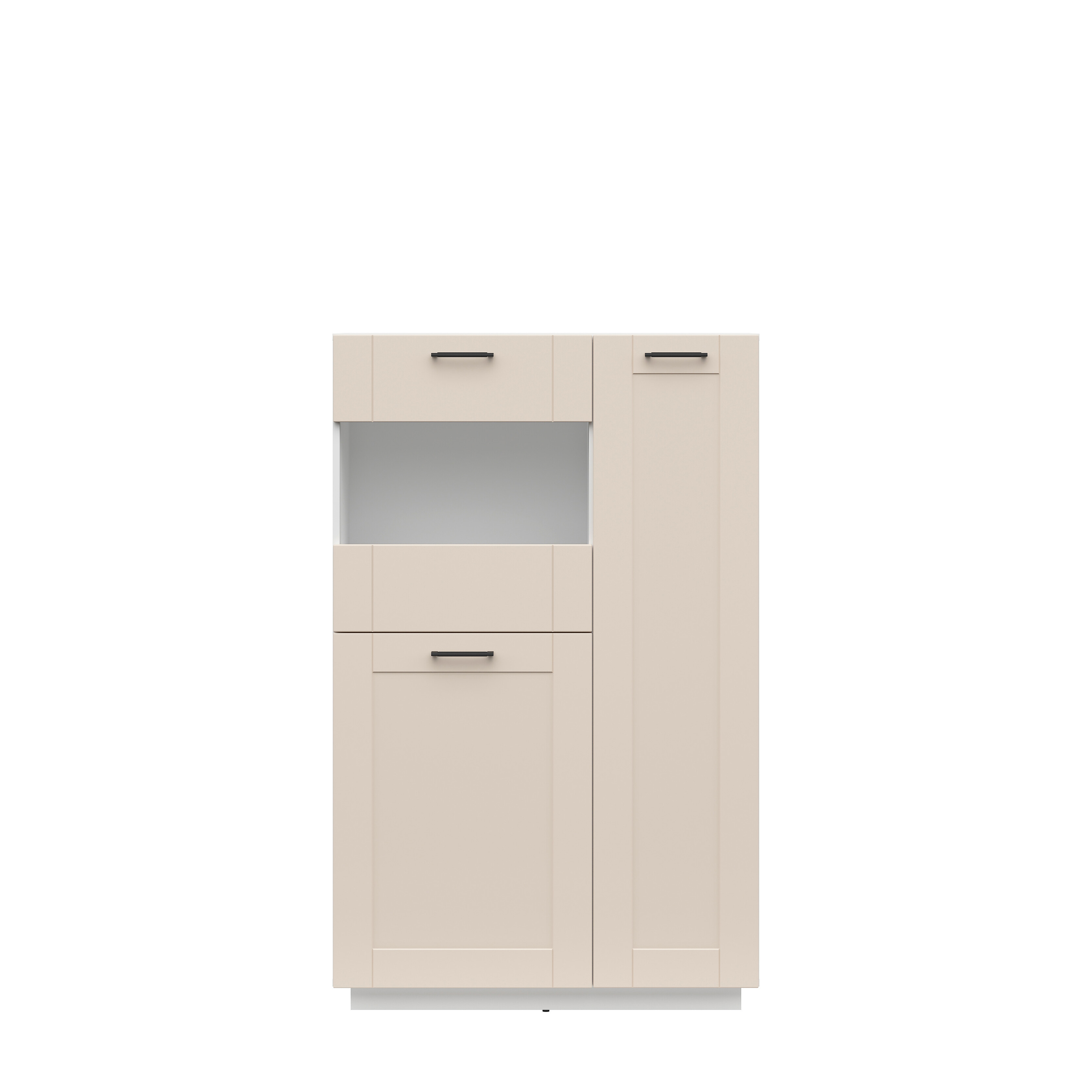 Vitrína FL SMART REG2D1W biela alpská/béžový piesok