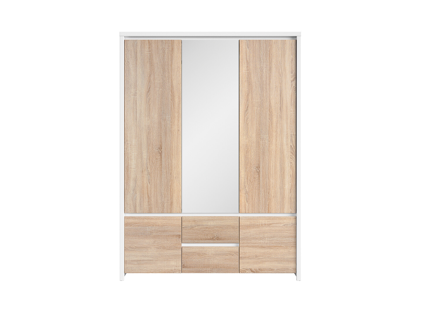 Skriňa Kaspian SZF5D2S biela / dub sonoma