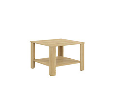 Charakteristika: 

•    Moderný a praktický konferenčný stolík ODETTE.
Použité materiály: 
•    Vrch: drevotrieska, laminát. 
•    Telo, pevná polica: drevotrieska, fólia, melamín.
•    Jednoduchá montáž.
