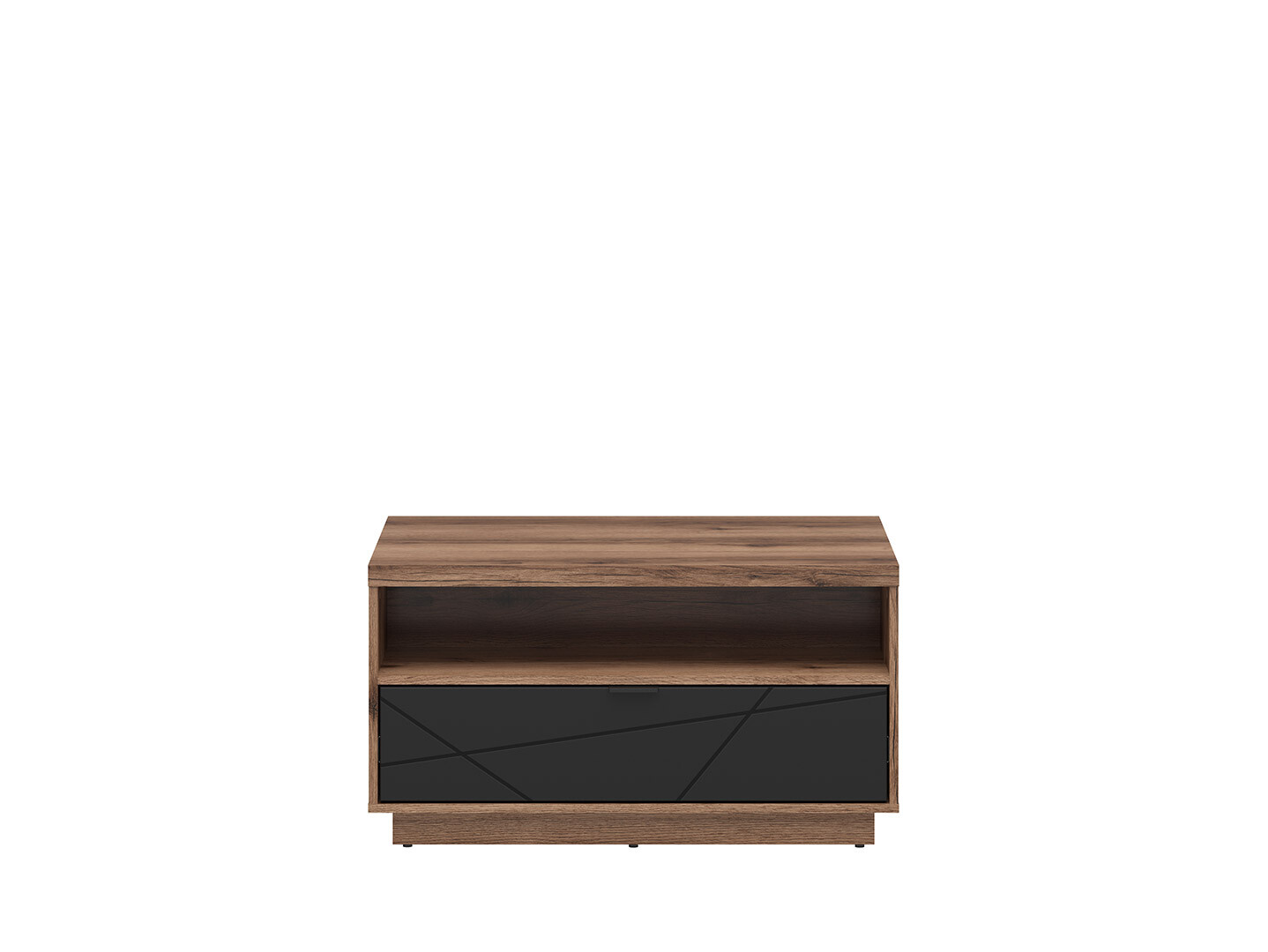 Konferenčný stolík FORN LAW1S dub delano tmavý/čierná matná
