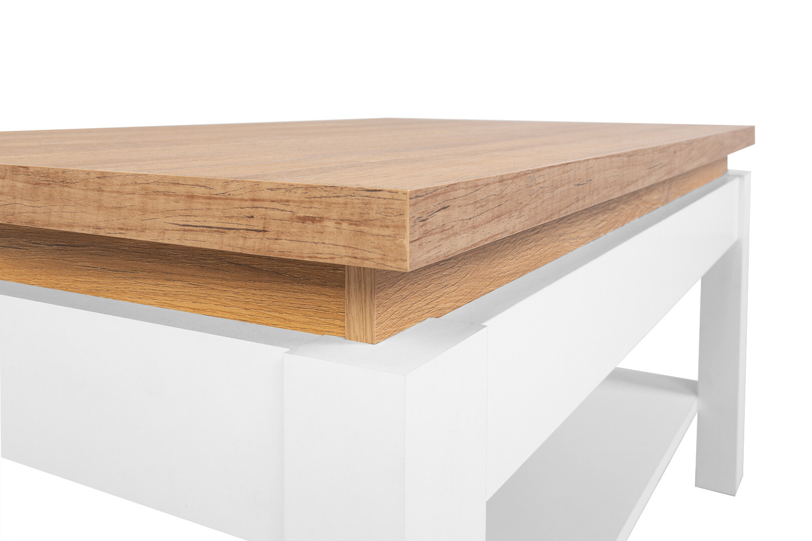 Stolík HORTON LAW dub zlatý grandson/biely lesk