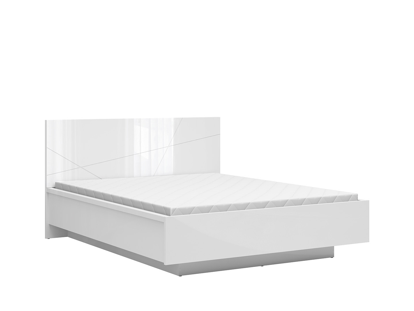Posteľ 160x200 FORN biely lesk