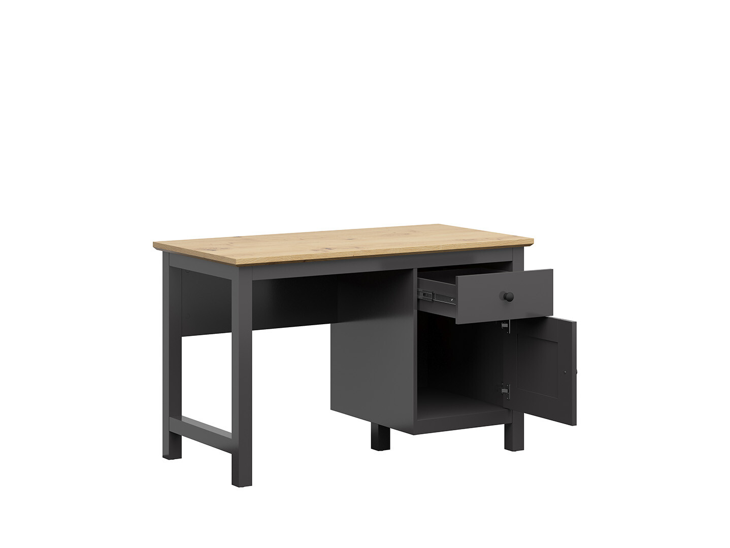 Písací stôl HESEN BIU1D1S grafit/dub artisan