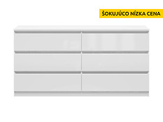 
	Charakteristika:

	• Praktická komoda KOM6S z kolekcie TETRIX.
	• Komoda ponúka úložný priestor v podobe 6 zásuviek.
	• Tvarovaná predná hrana čiel zásuviek umožňuje bezúchytkové otváranie.
	• Systém koľajničiek poskytuje jednoduchú manipuláciu so zásuvkou.
	• Model sa ľahko kombinuje s inými prvkami z kolekcie TETRIX.
	• Jednoduchá montáž.

	
	Kolekcia TETRIX sa nesie v jednoduchom, no nadčasovom štýle. Je ľahko kombinovateľná s inými kolekciami a zapadne do rôznych štýlov zariadení. 

