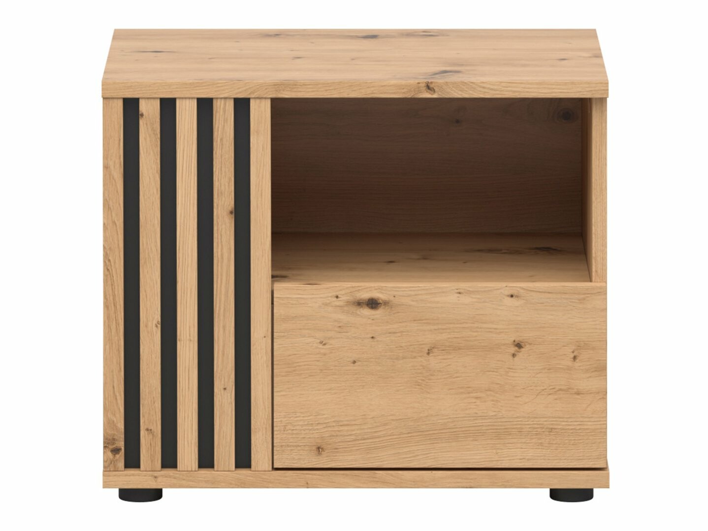 Nočný stolík VABRES KOM1S/L dub artisan/čierna