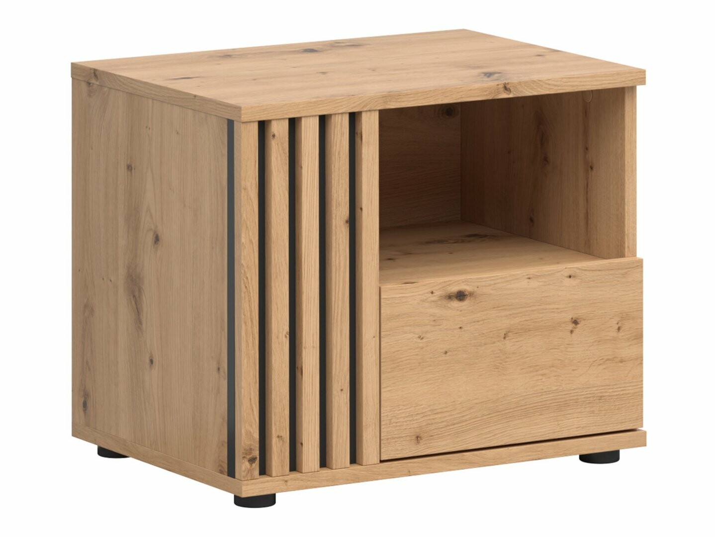 Nočný stolík VABRES KOM1S/L dub artisan/čierna