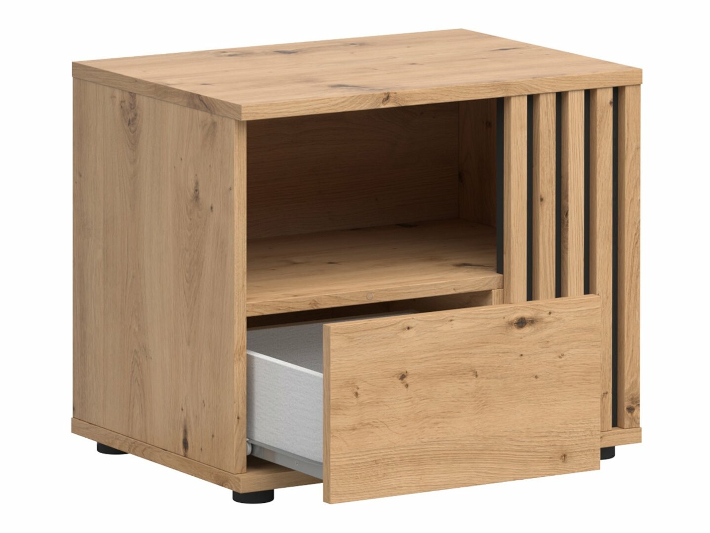 Nočný stolík VABRES KOM1S/P dub artisan/čierna