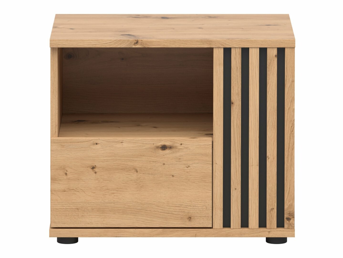 Nočný stolík VABRES KOM1S/P dub artisan/čierna