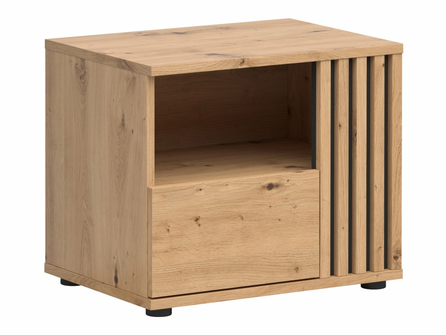 Nočný stolík VABRES KOM1S/P dub artisan/čierna