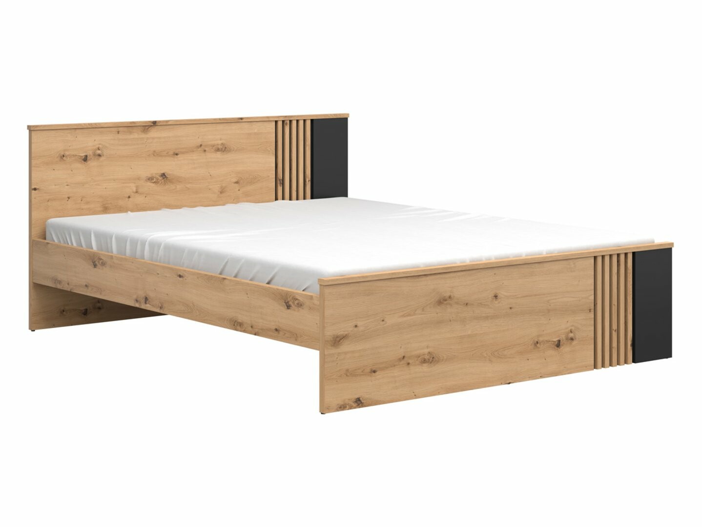 Posteľ 160x200 VABRES LOZ/160 dub artisan/čierna