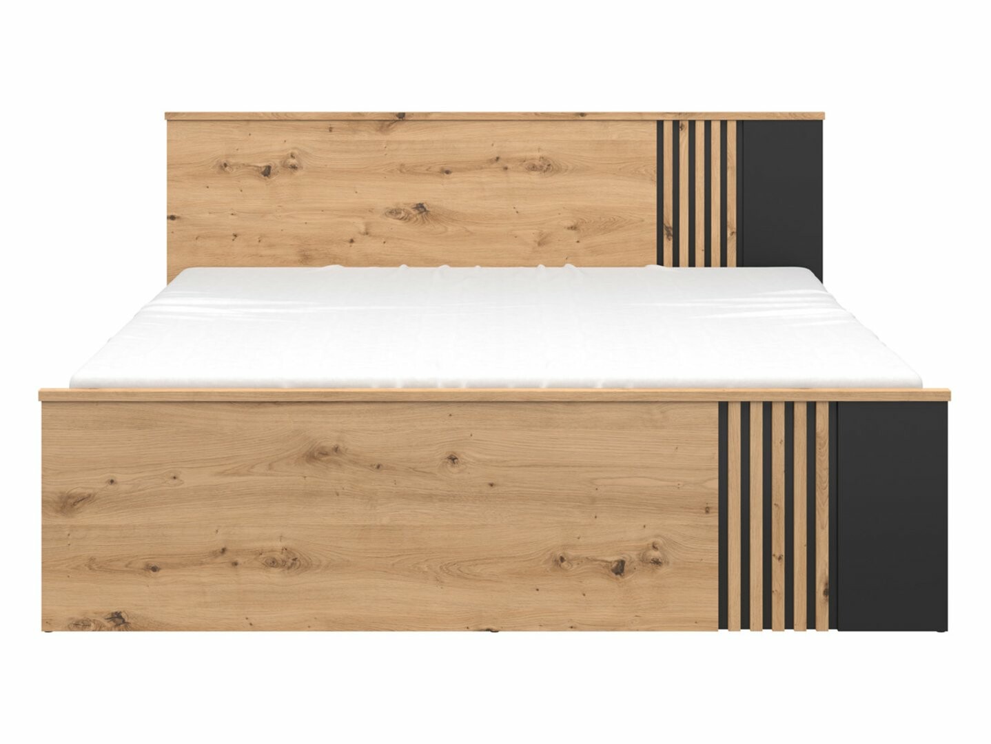 Posteľ 160x200 VABRES LOZ/160 dub artisan/čierna