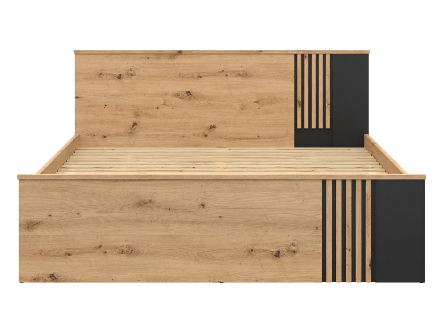 Posteľ 160x200 VABRES LOZ/160 dub artisan/čierna