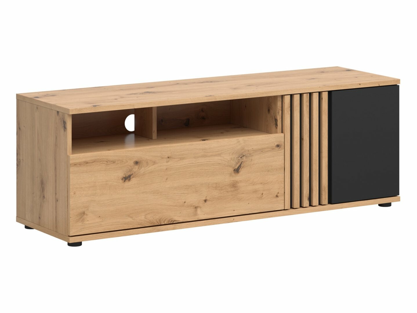 TV stolík VABRES RTV1D1S dub artisan/čierna